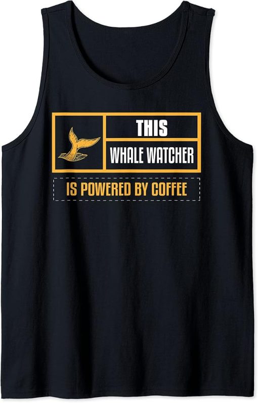 Funny Whale Watching Ocean Water Coffee Marine Biology Orca Tank Top